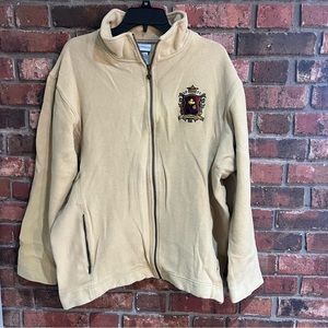 Walt Disney World womens full zip embroidered Mickey crest jacket yellow XXL